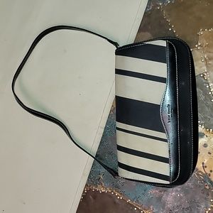 Vintage. 90s Kate Spade striped shoulder bag.